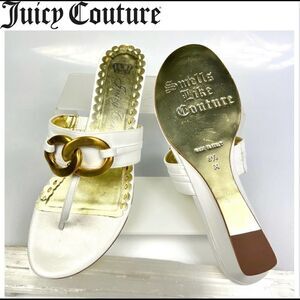 JUICY COUTURE Size 8.5M GOLD BOTTOM Chain Thong Sandal The Rita CHOOSE JUICY